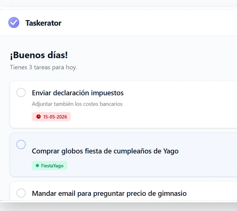 Taskerator App